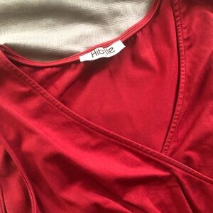 Hibelle Red V-Neck Dress